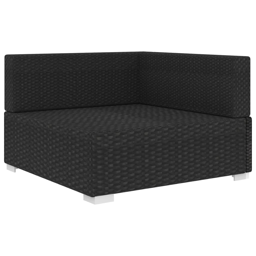 Banc central 1 pc avec coussins en polyrotin