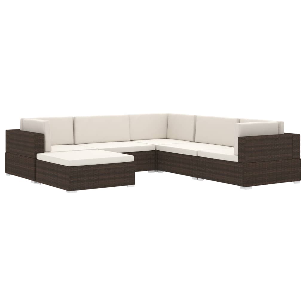 Banc central 1 pc avec coussins en polyrotin