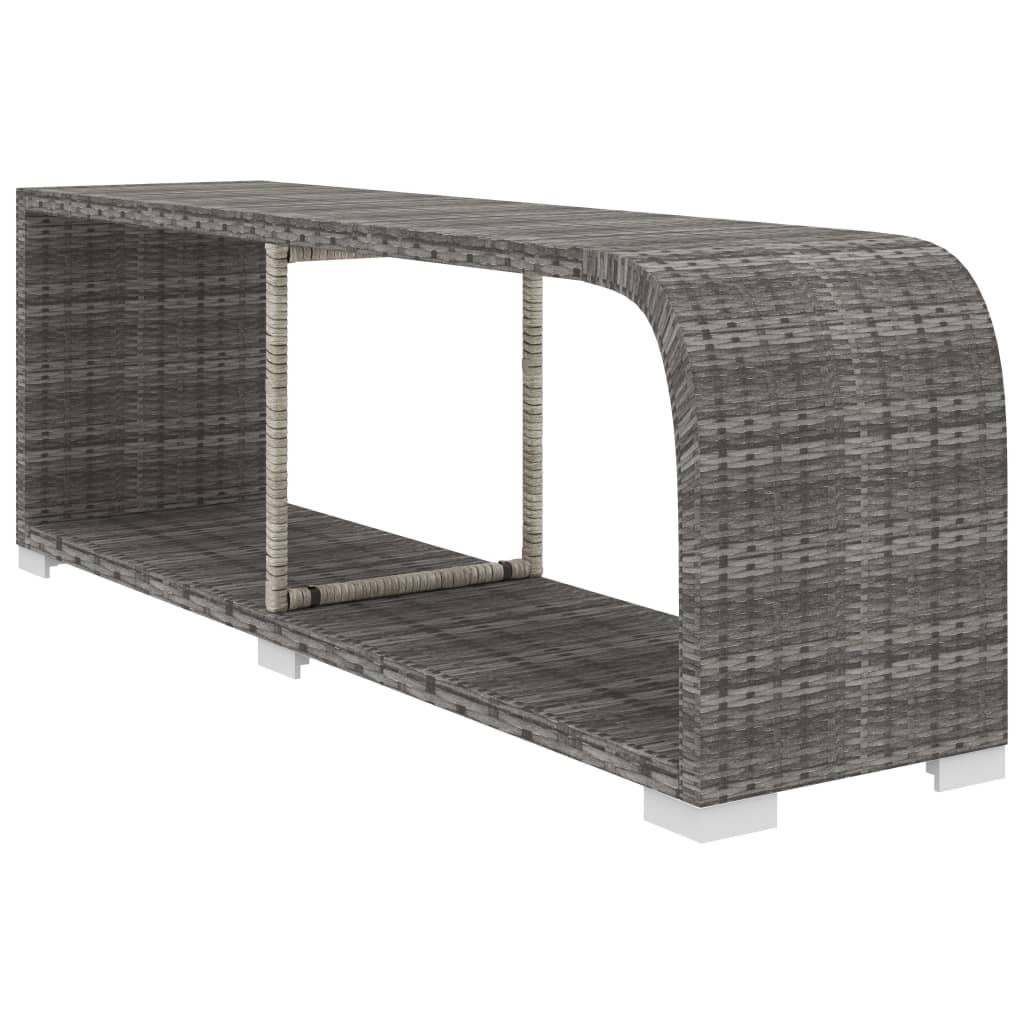 10-delige Loungeset met kussens poly rattan