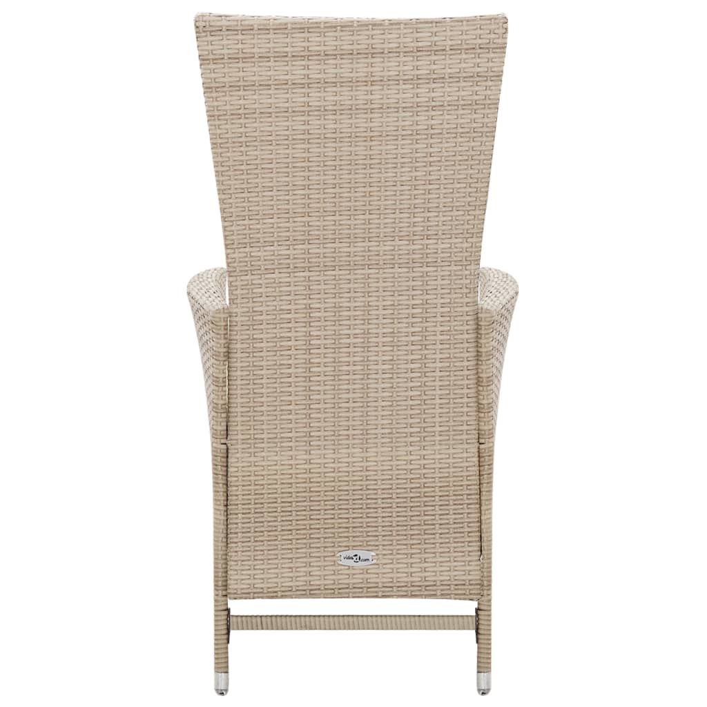 Salon de jardin 9 pièces avec coussins poly rotin beige