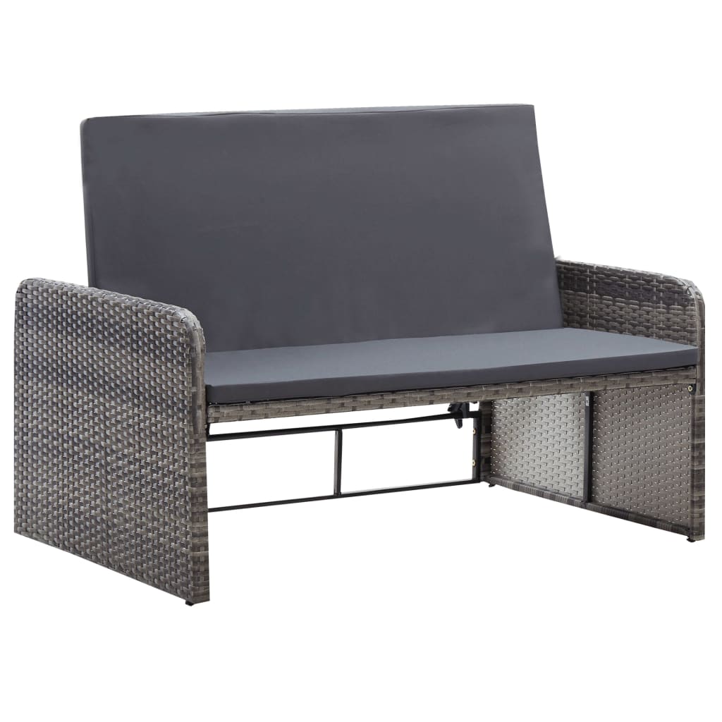 2-delige Loungeset met kussens poly rattan