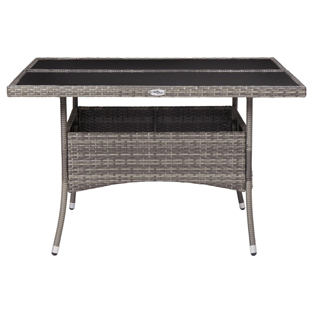 Tuintafel poly rattan massief acaciahout