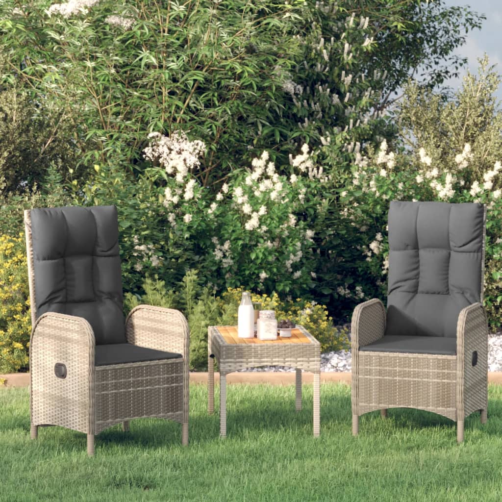 Chaises de jardin 2 pcs poly rotin