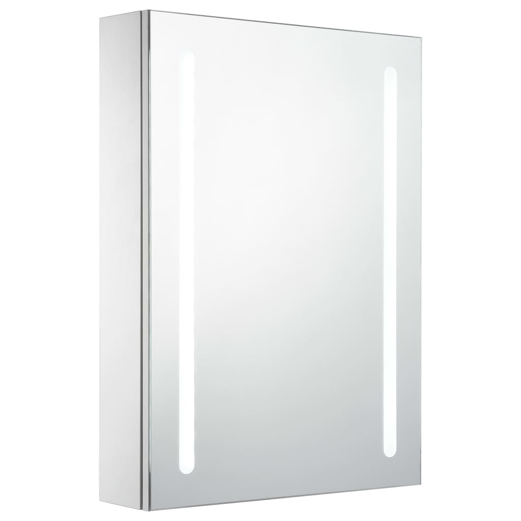 Meuble de salle de bain avec miroir LED 89x14x62 cm