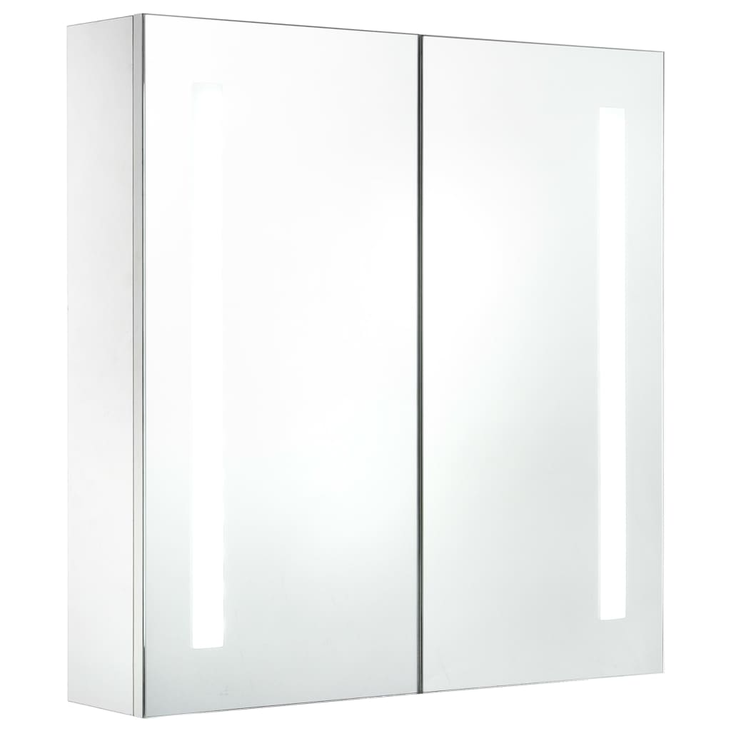 Meuble de salle de bain avec miroir LED 89x14x62 cm