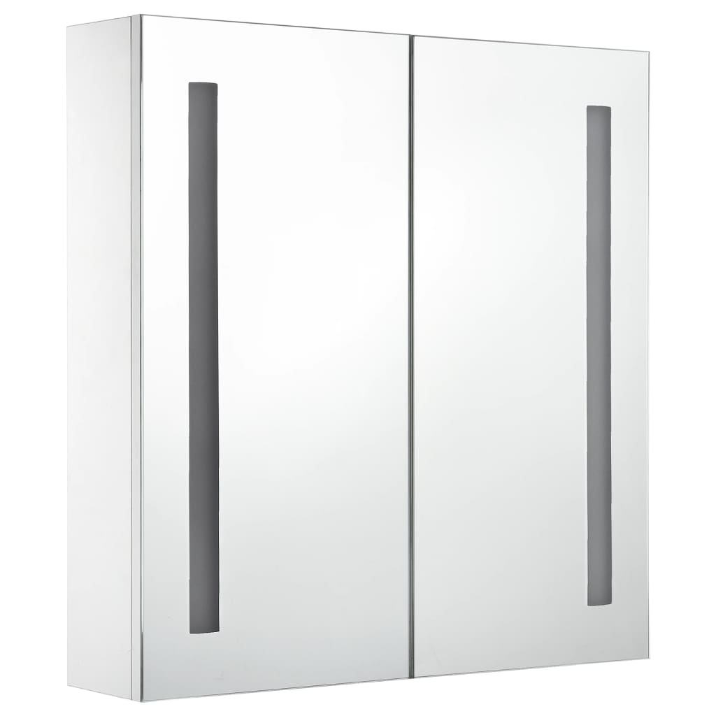 Meuble de salle de bain avec miroir LED 89x14x62 cm