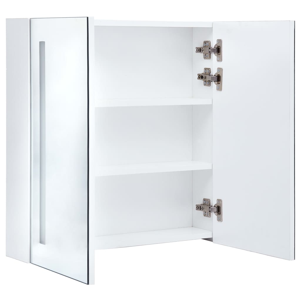 Badkamerkast met spiegel LED 89x14x62 cm