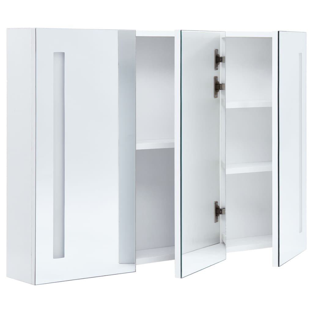 Meuble de salle de bain avec miroir LED 89x14x62 cm