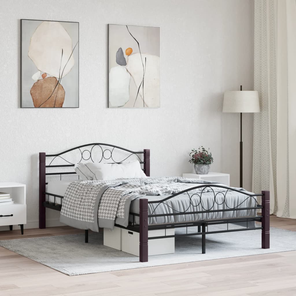 Bedframe metaal zwart 180x200 cm