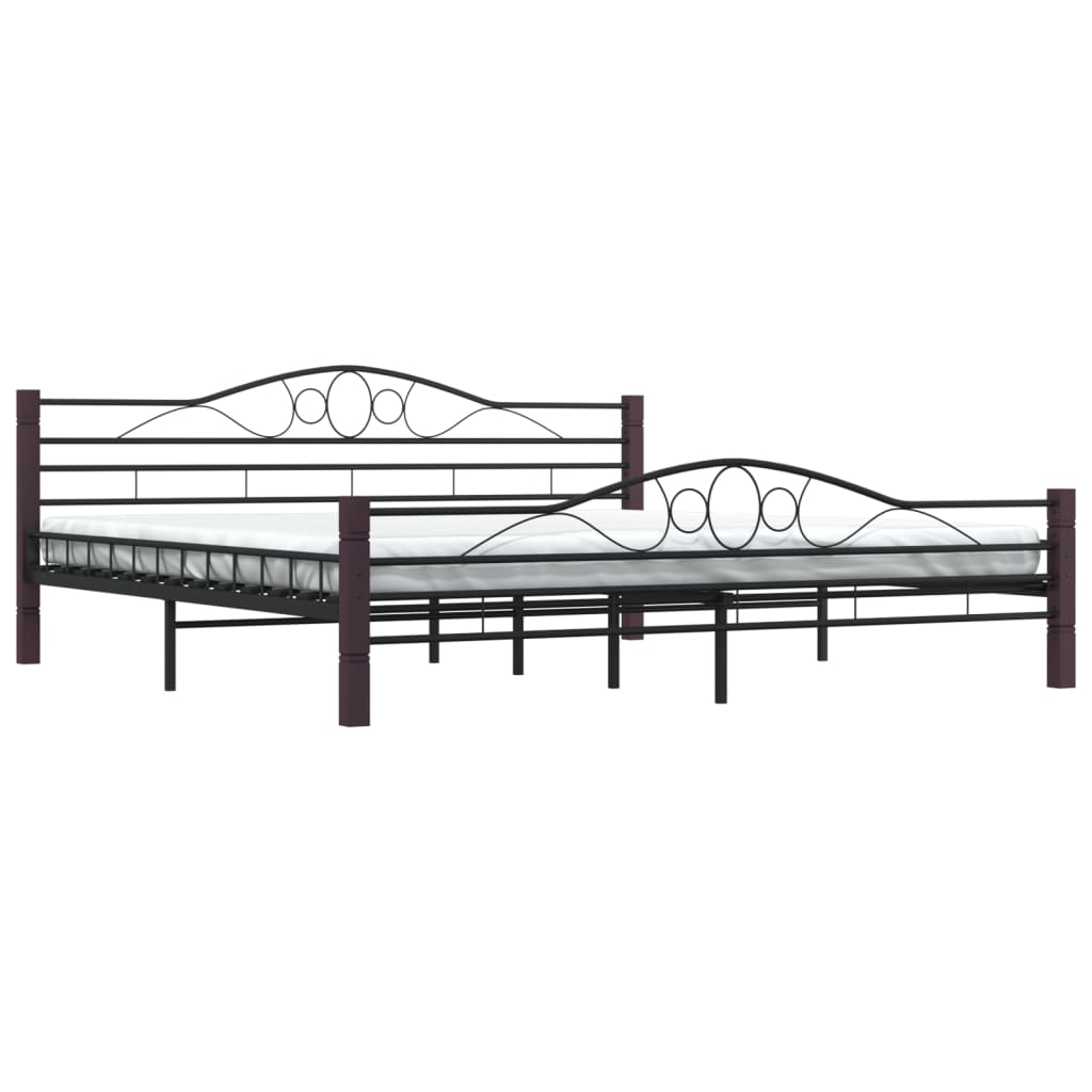 Bedframe metaal zwart 180x200 cm