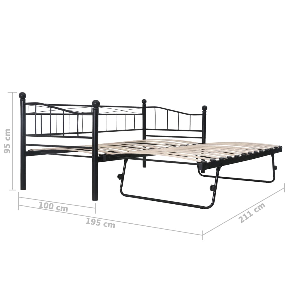 Bedframe staal 180x200/90x200 cm