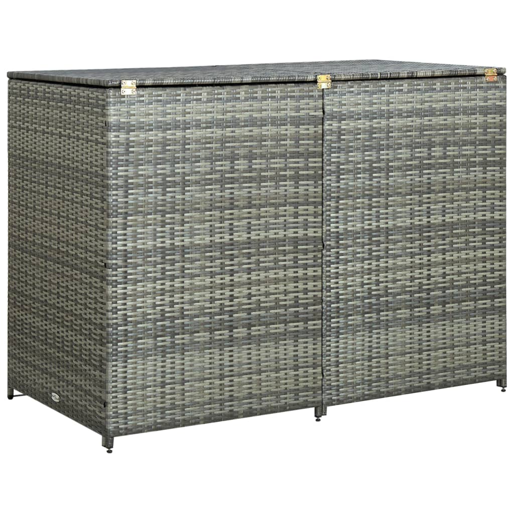 Containerberging dubbel 148x80x111 cm poly rattan