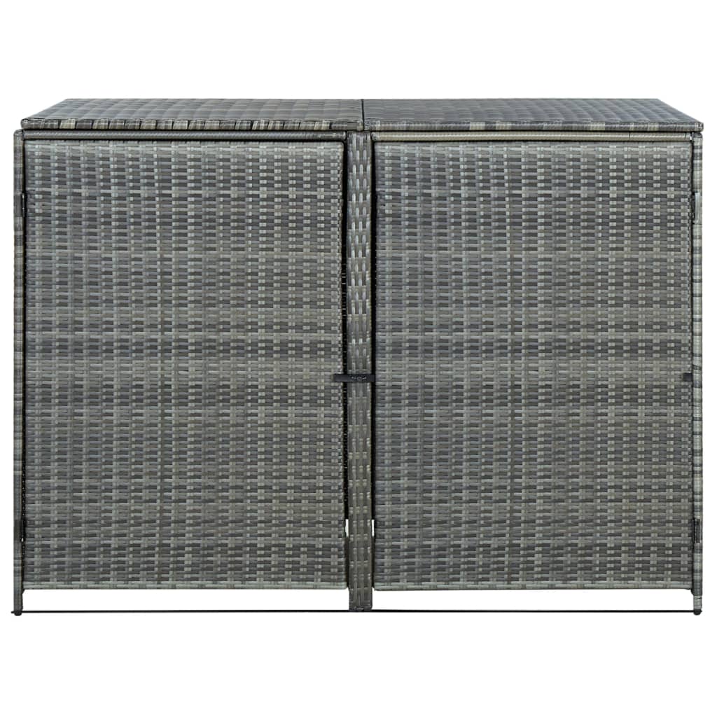 Containerberging dubbel 148x80x111 cm poly rattan