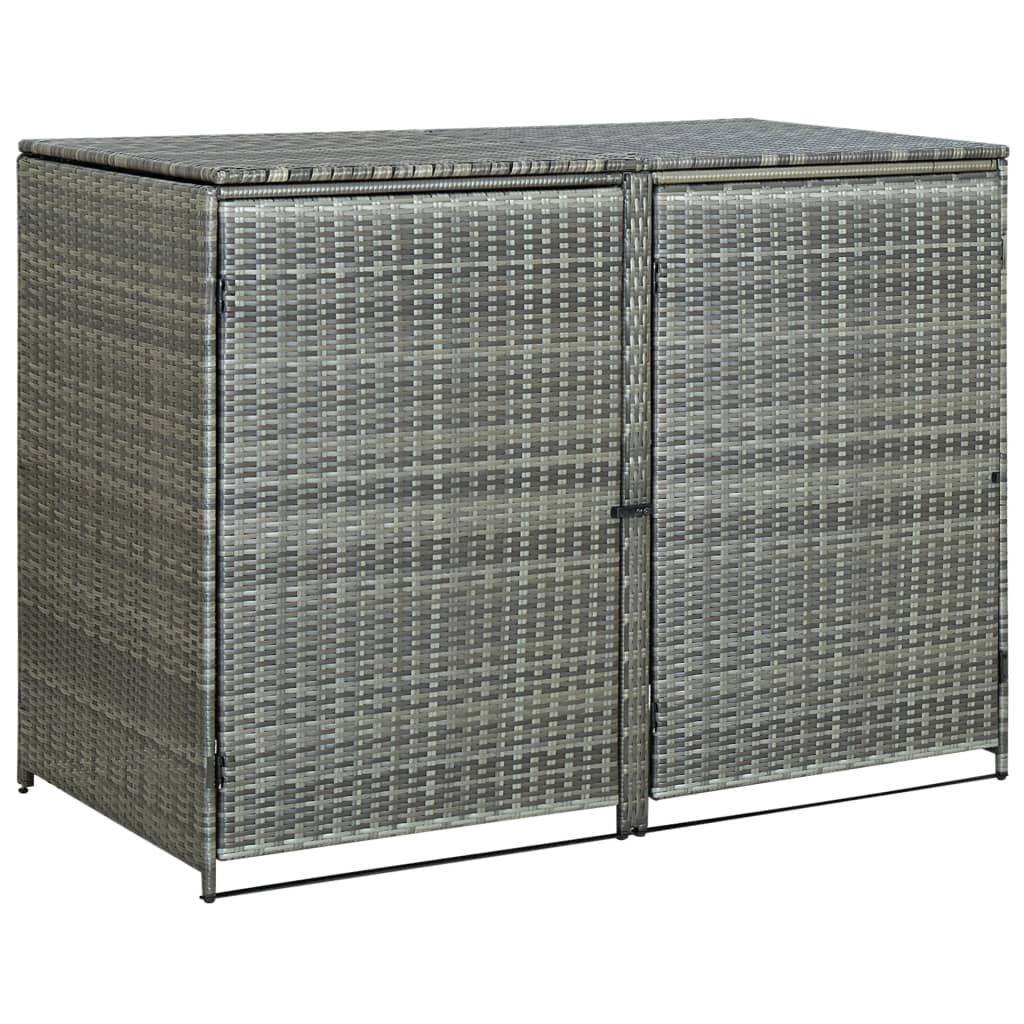 Containerberging dubbel 148x80x111 cm poly rattan