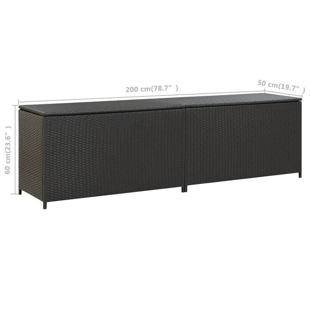 Tuinbox 180x90x70 cm poly rattan