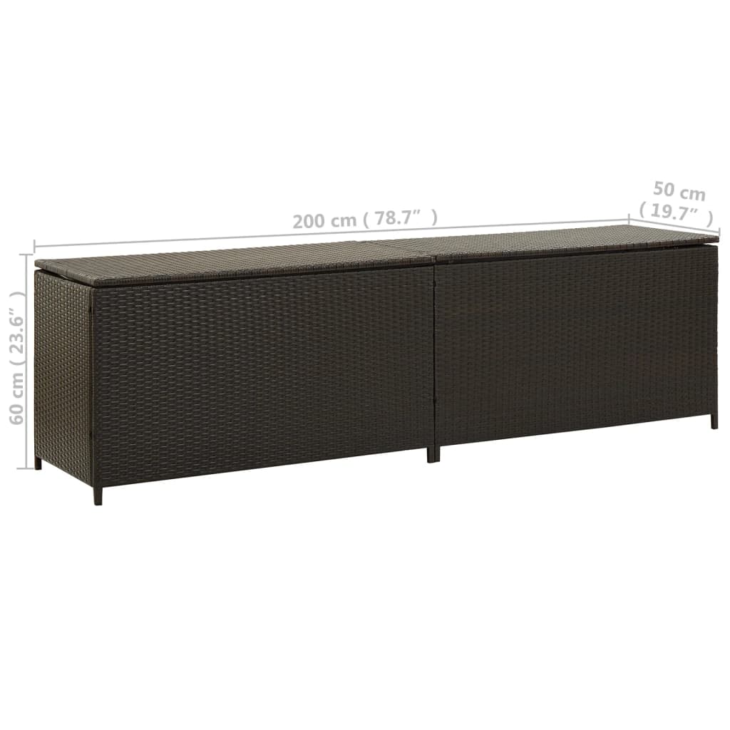 Tuinbox 180x90x70 cm poly rattan