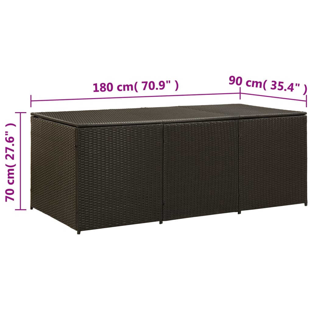 Tuinbox 180x90x70 cm poly rattan