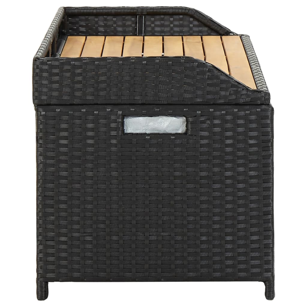 Tuinopbergbank 120 cm poly rattan