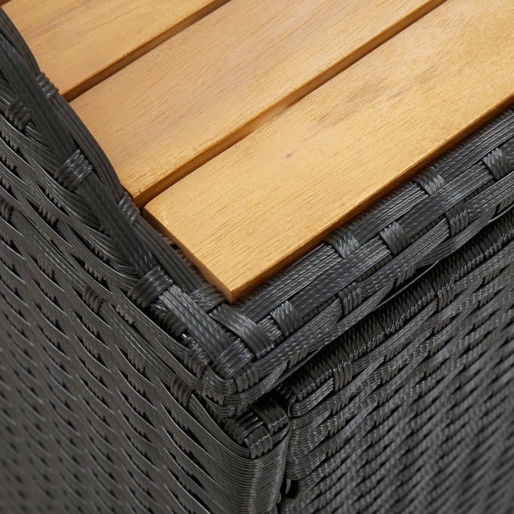 Tuinopbergbank 120 cm poly rattan