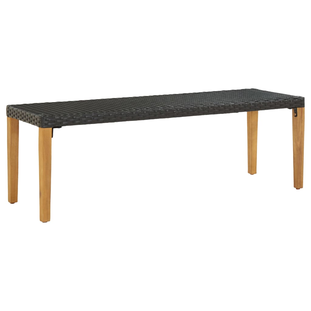 Banc de jardin 80 cm poly rotin