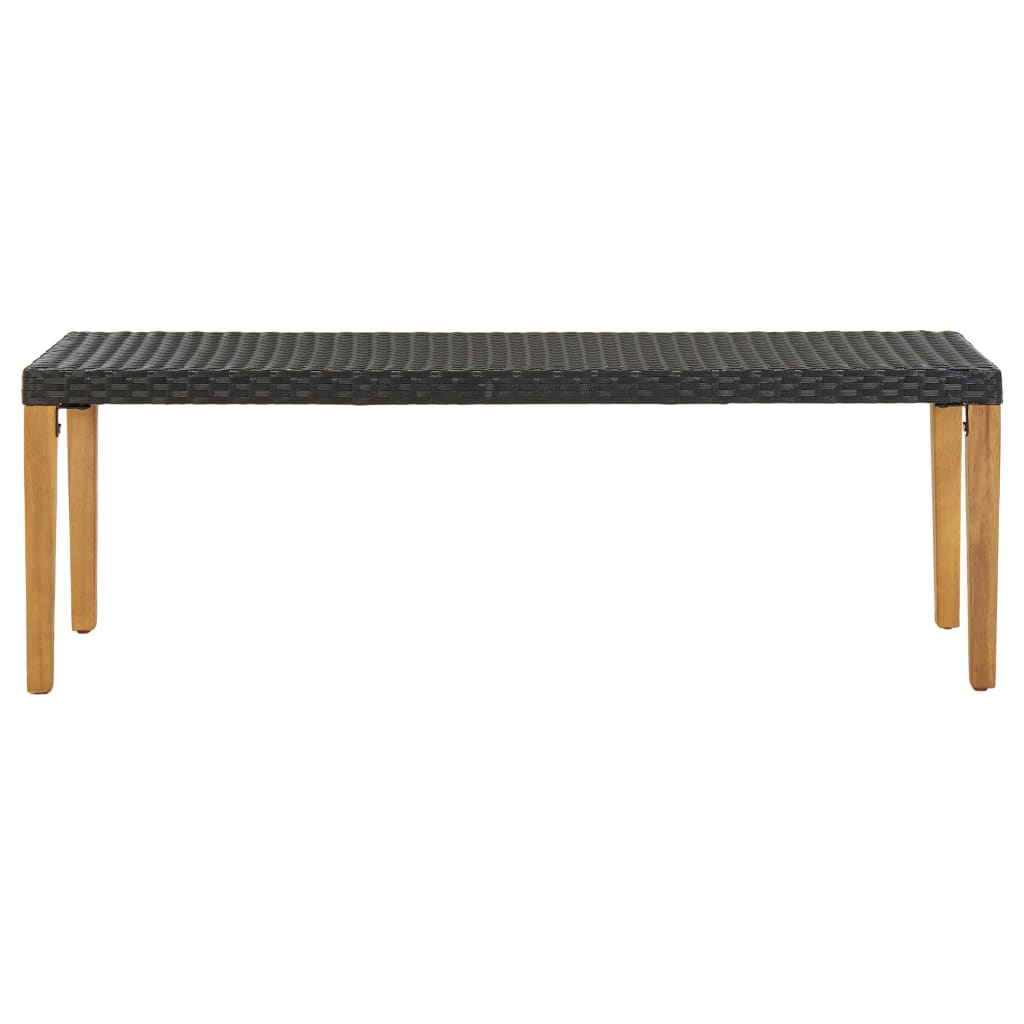 Banc de jardin 80 cm poly rotin