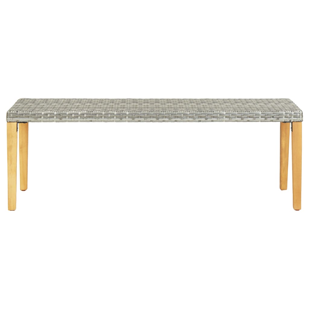 Banc de jardin 80 cm poly rotin