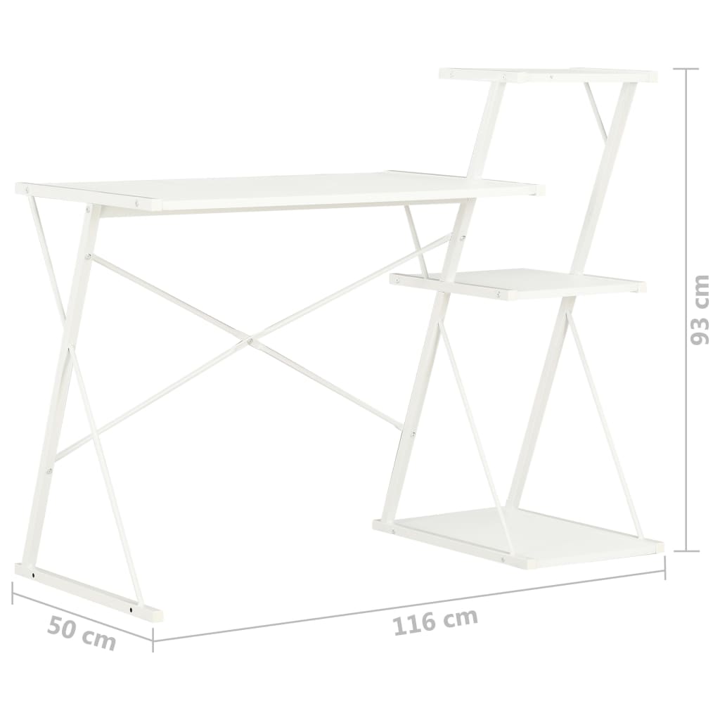 Bureau met schap 116x50x93 cm