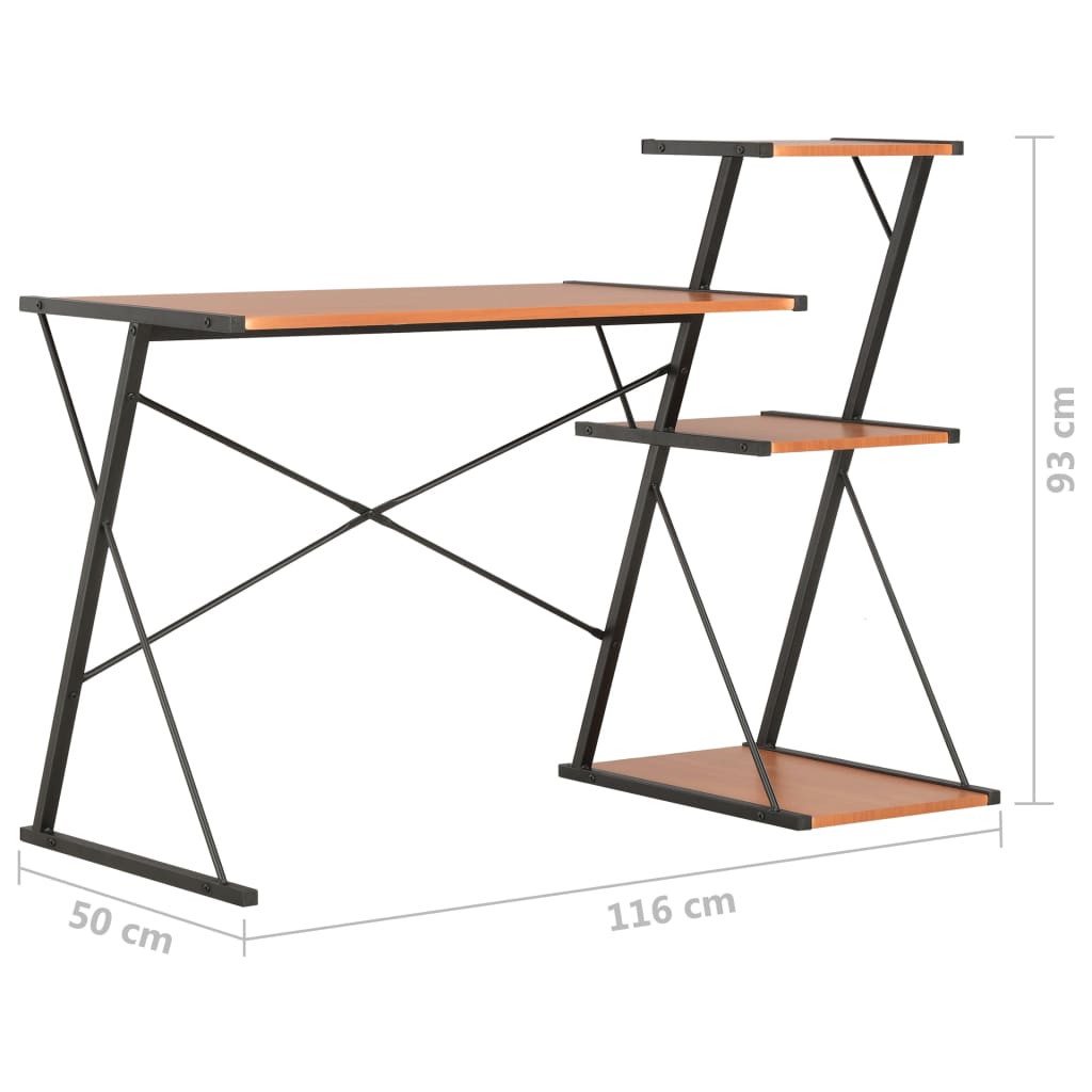 Bureau met schap 116x50x93 cm