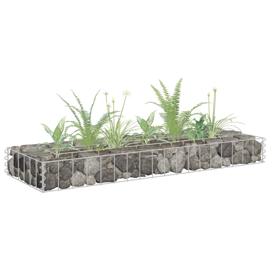 Gabion plantenbak verhoogd 90x30x90 cm gegalvaniseerd staal