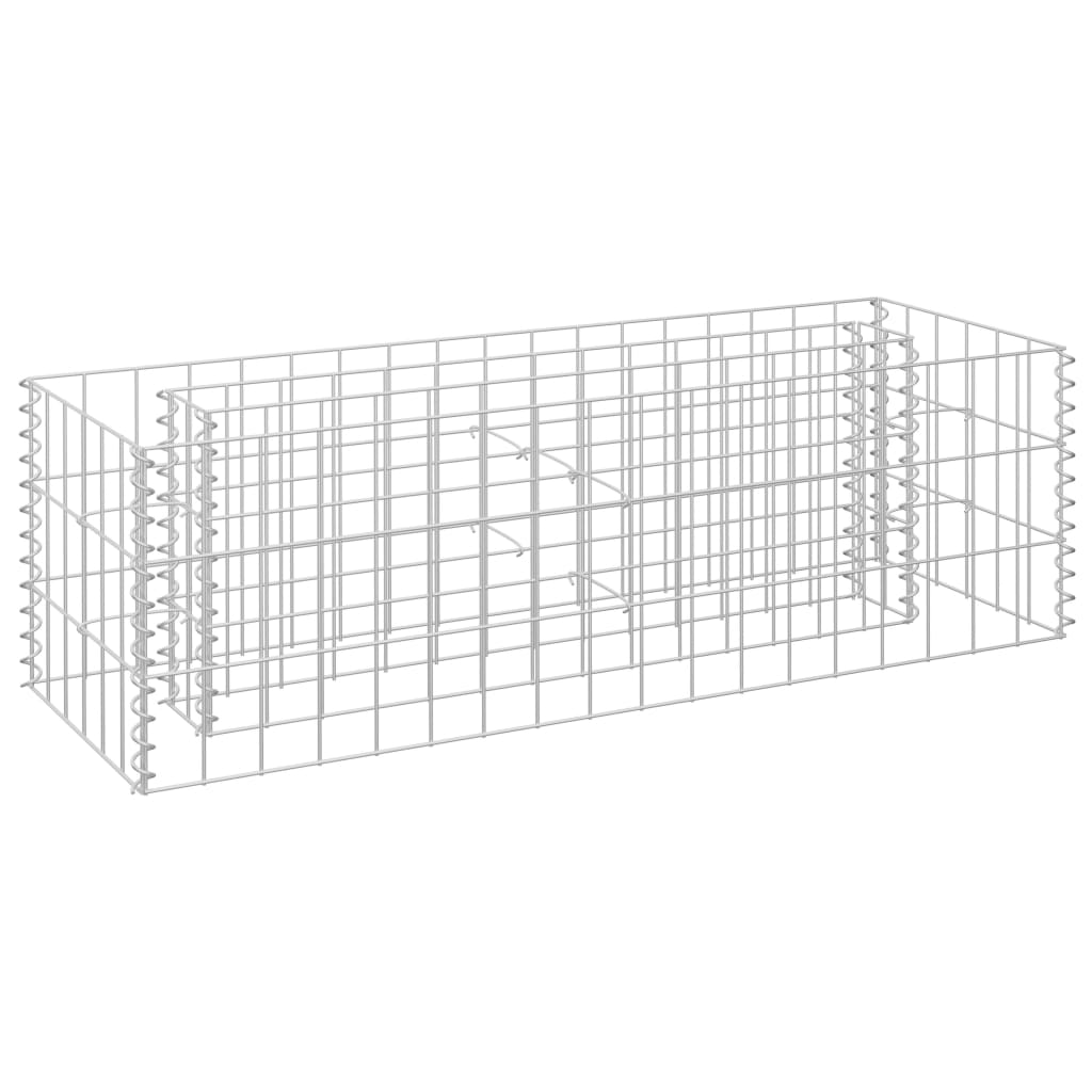 Gabion plantenbak verhoogd 90x30x90 cm gegalvaniseerd staal