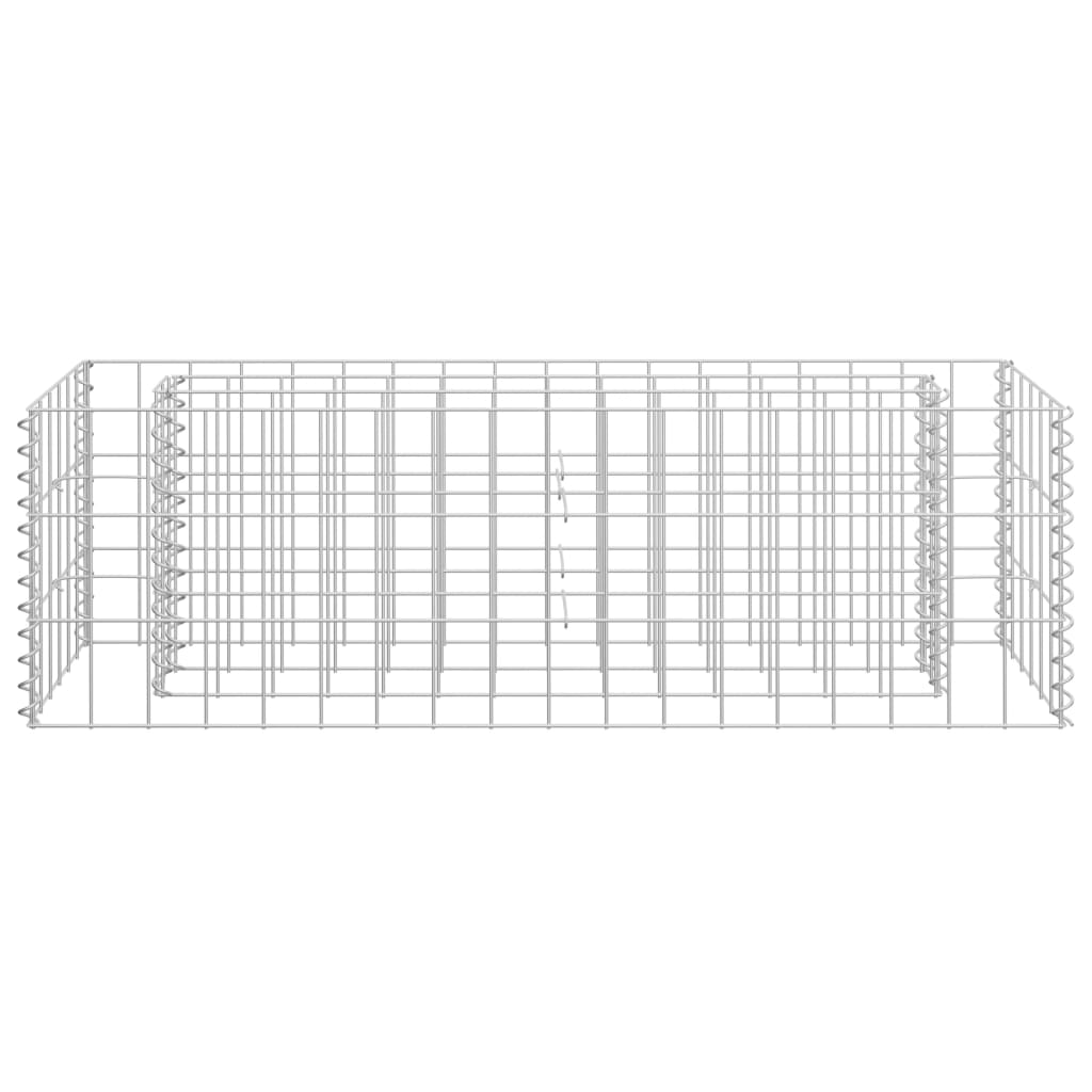 Gabion plantenbak verhoogd 90x30x90 cm gegalvaniseerd staal