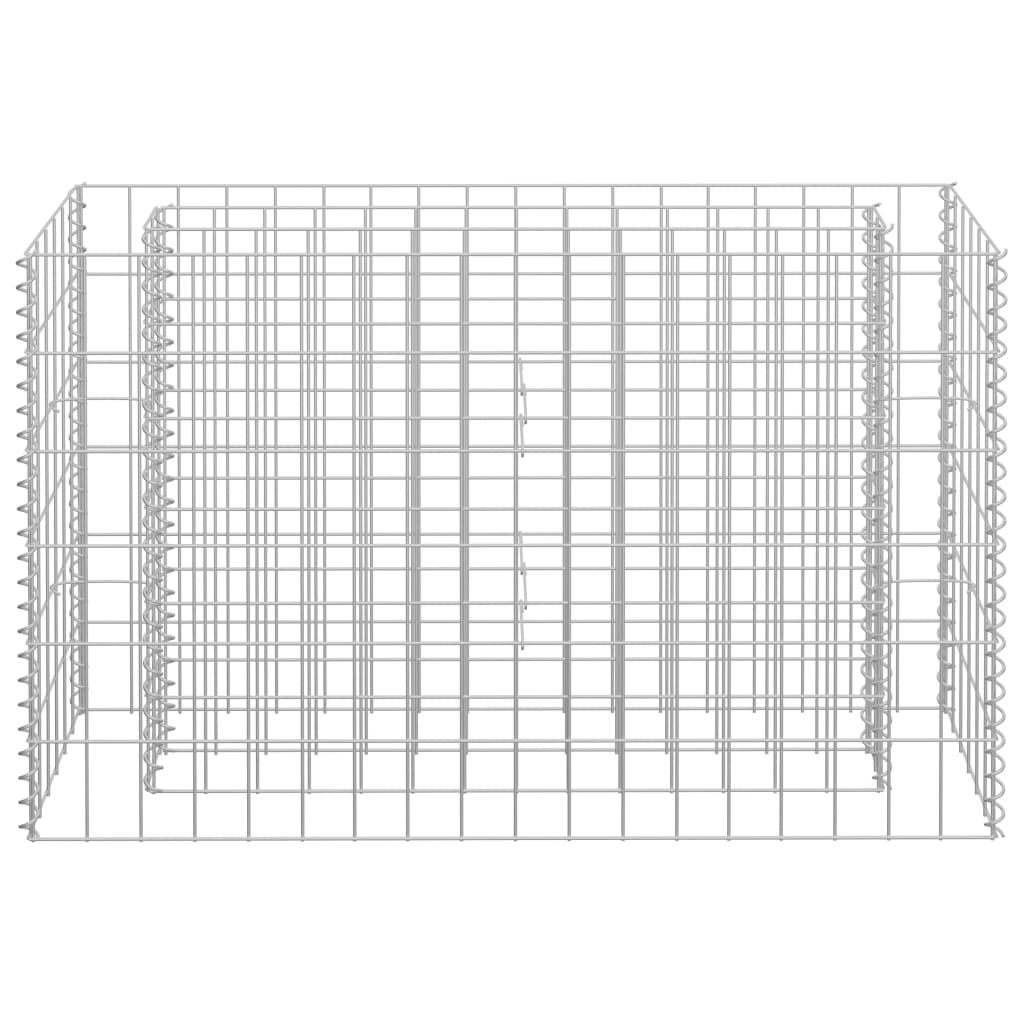 Gabion plantenbak verhoogd 90x30x90 cm gegalvaniseerd staal