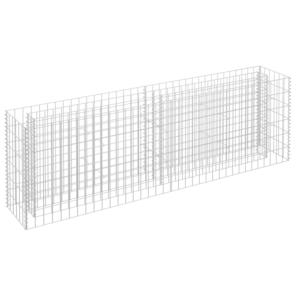 Gabion plantenbak verhoogd 90x30x90 cm gegalvaniseerd staal