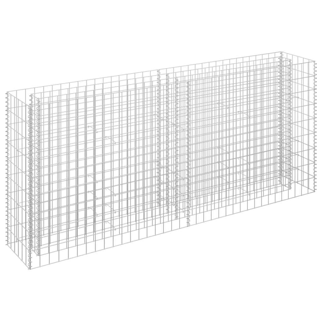 Gabion plantenbak verhoogd 90x30x90 cm gegalvaniseerd staal