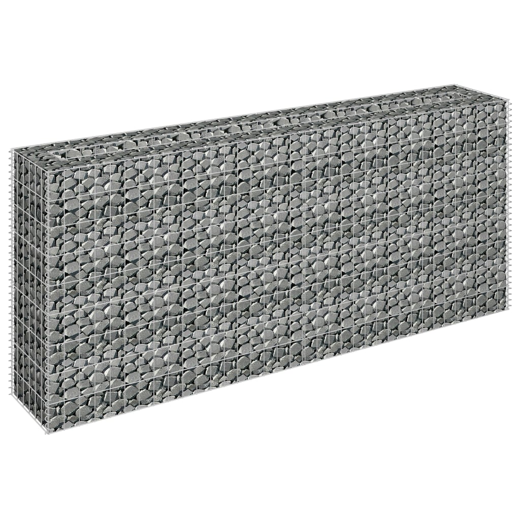 Gabion plantenbak verhoogd 90x30x90 cm gegalvaniseerd staal