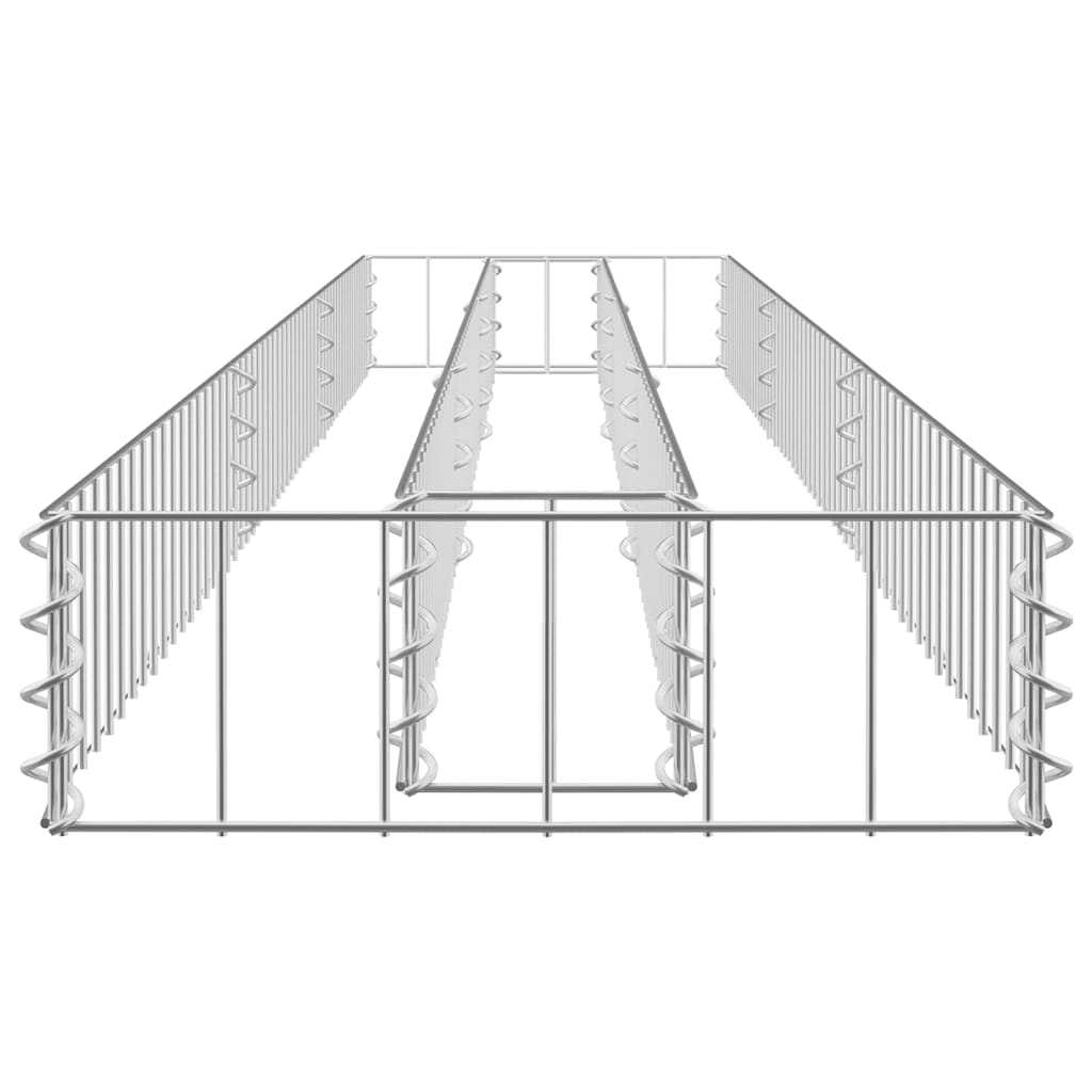 Gabion plantenbak verhoogd 90x30x90 cm gegalvaniseerd staal