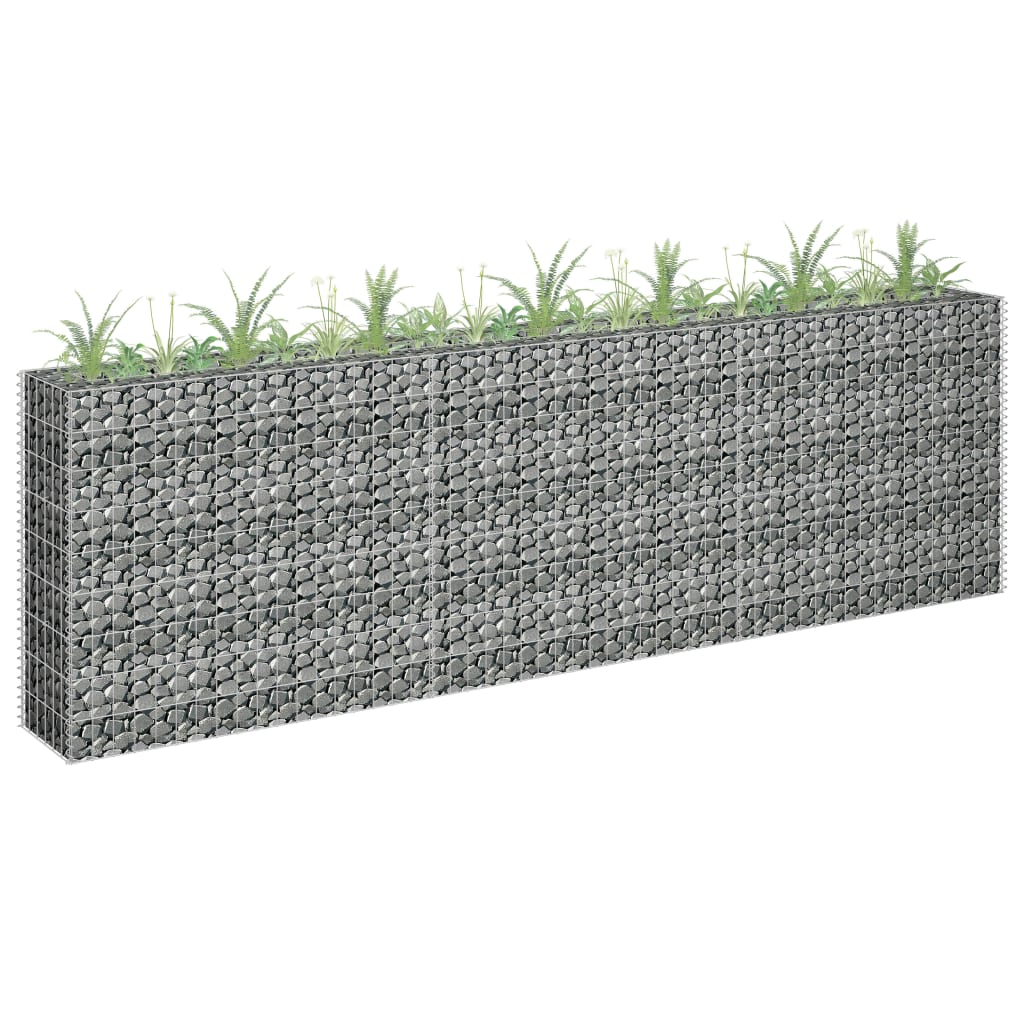 Gabion plantenbak verhoogd 90x30x90 cm gegalvaniseerd staal