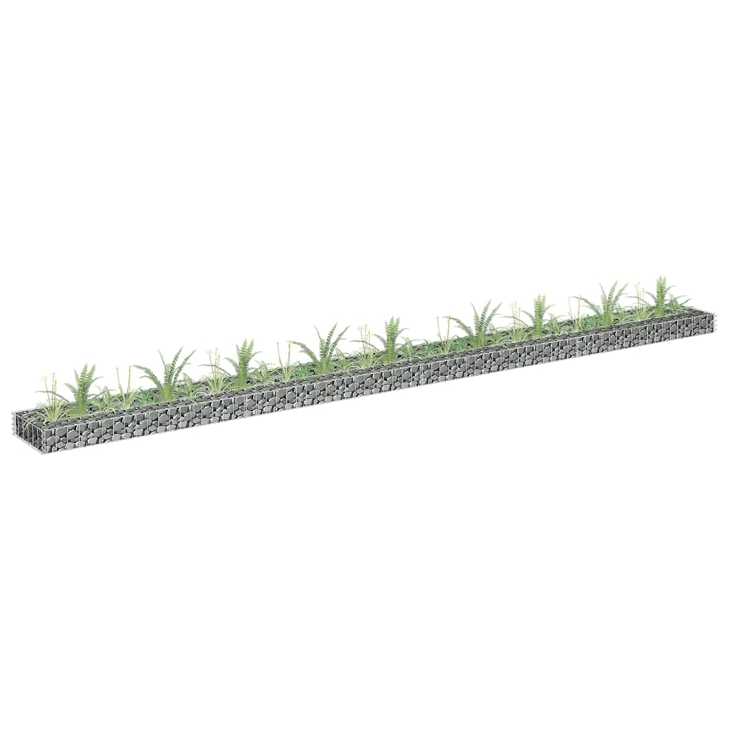 Gabion plantenbak verhoogd 90x30x90 cm gegalvaniseerd staal