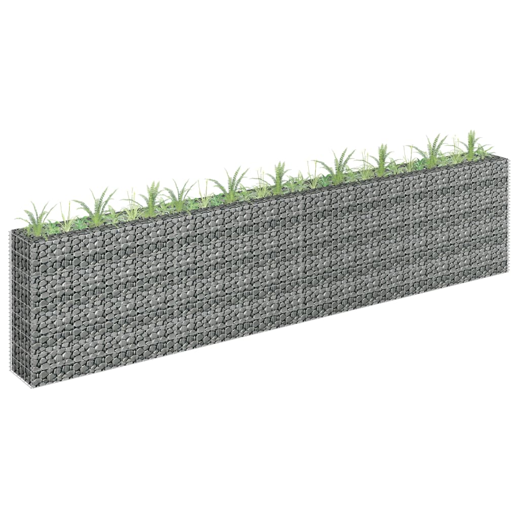 Gabion plantenbak verhoogd 90x30x90 cm gegalvaniseerd staal