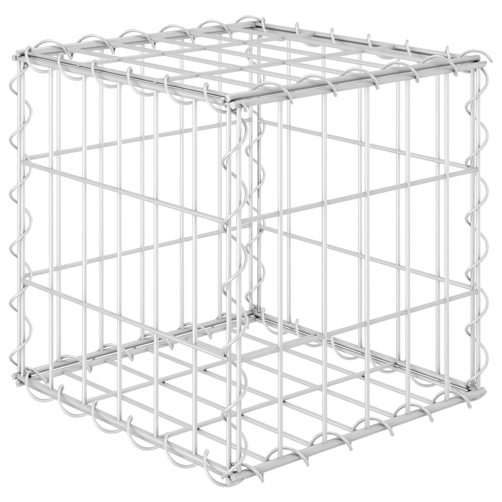 Jardinière gabion cube surélevé 40x40x40 cm fil d'acier