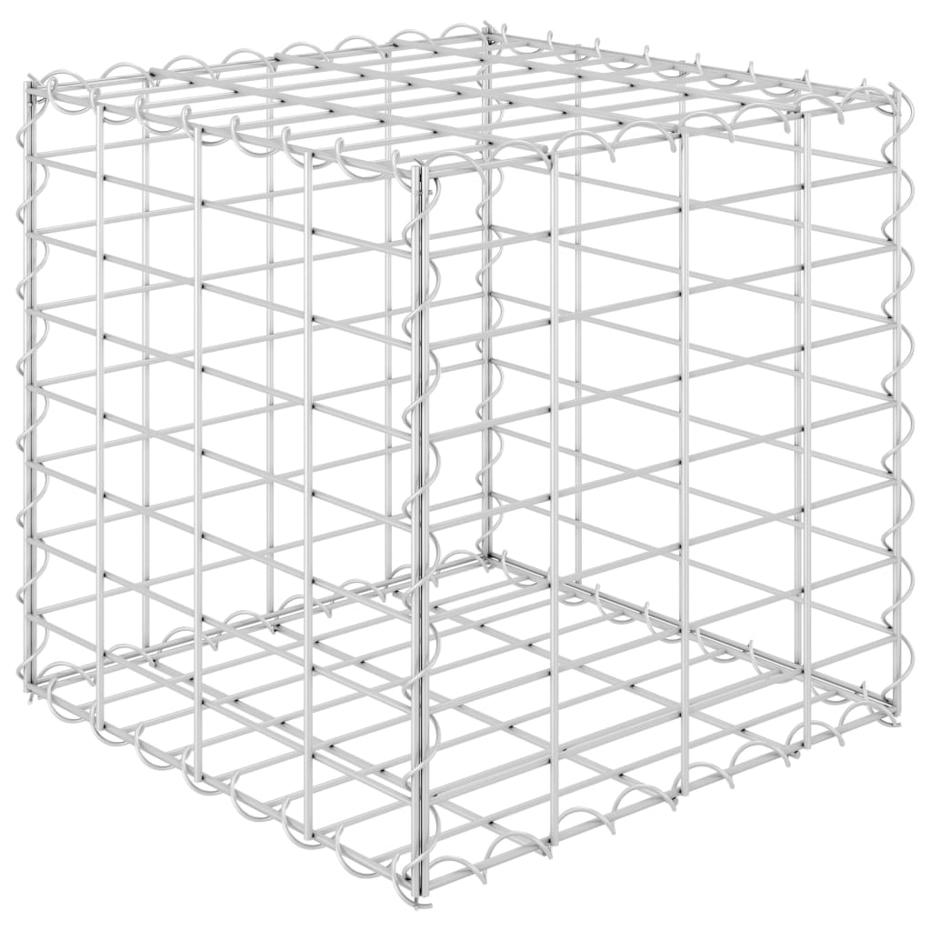 Jardinière gabion cube surélevé 40x40x40 cm fil d'acier