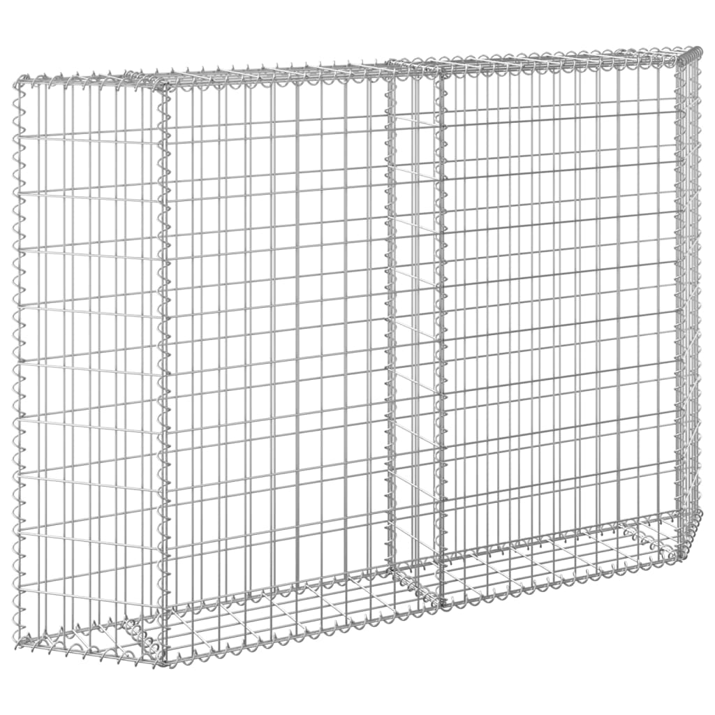 Gabion plantenbak trapezium 80x20x100 cm gegalvaniseerd staal