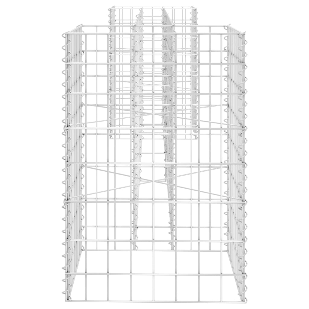 Gabion plantenbak H-vormig 260x40x200 cm staaldraad