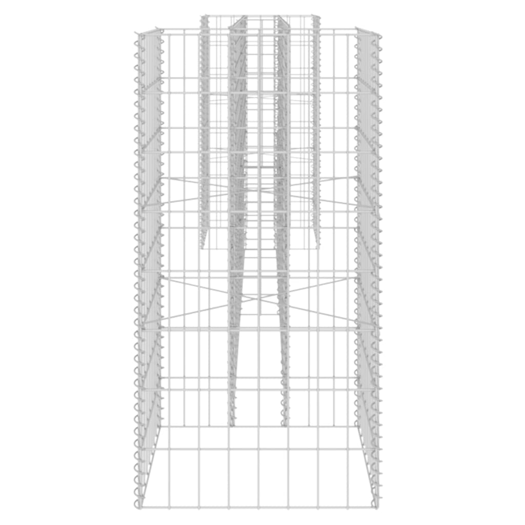 Gabion plantenbak H-vormig 260x40x60 cm staaldraad