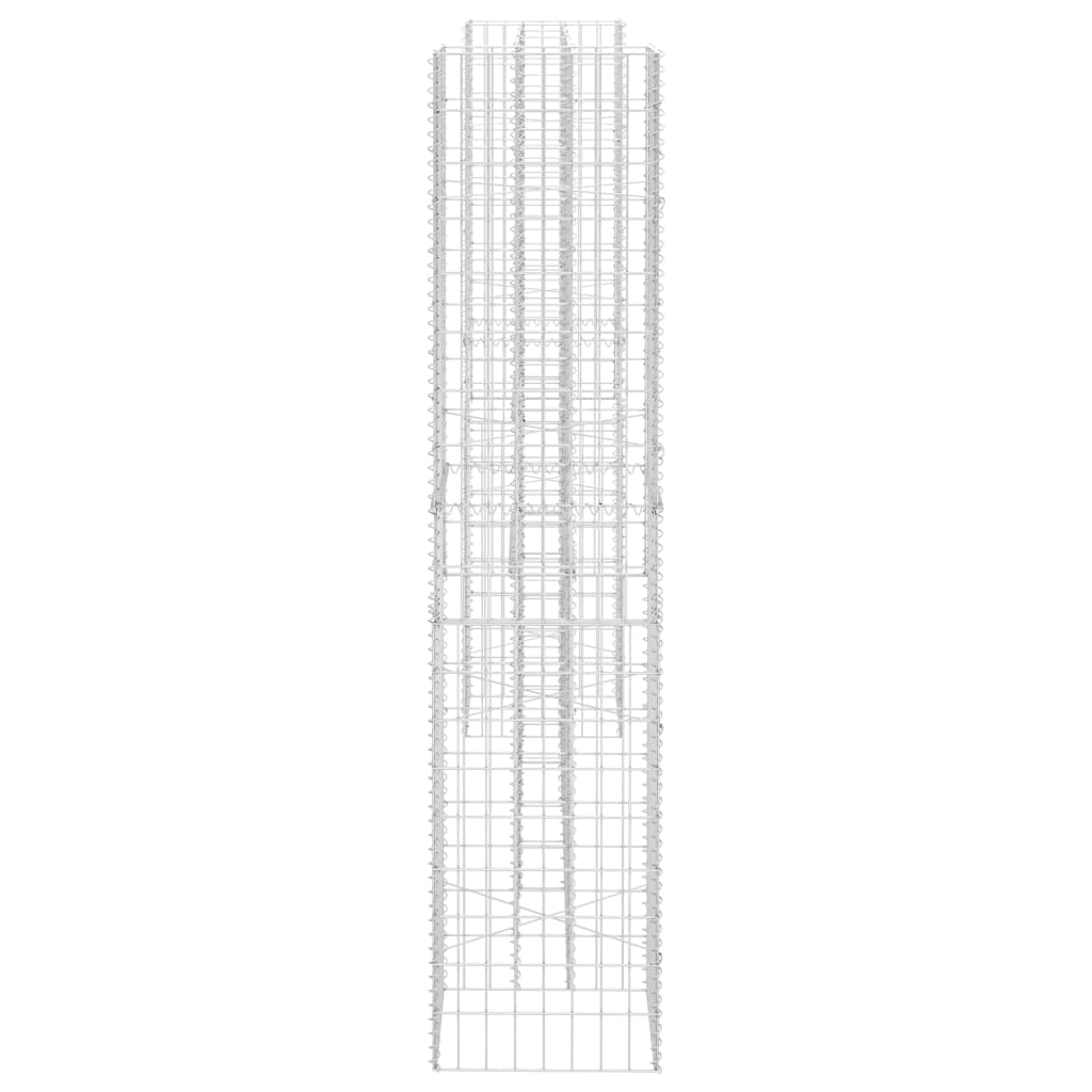 Gabion plantenbak H-vormig 260x40x60 cm staaldraad