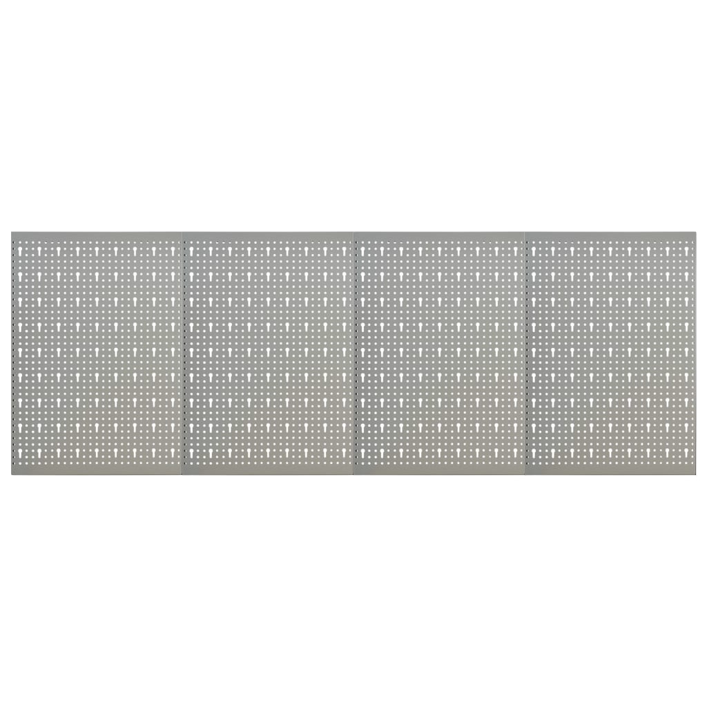 Panneaux perforés muraux 4 pcs 40x58 cm acier