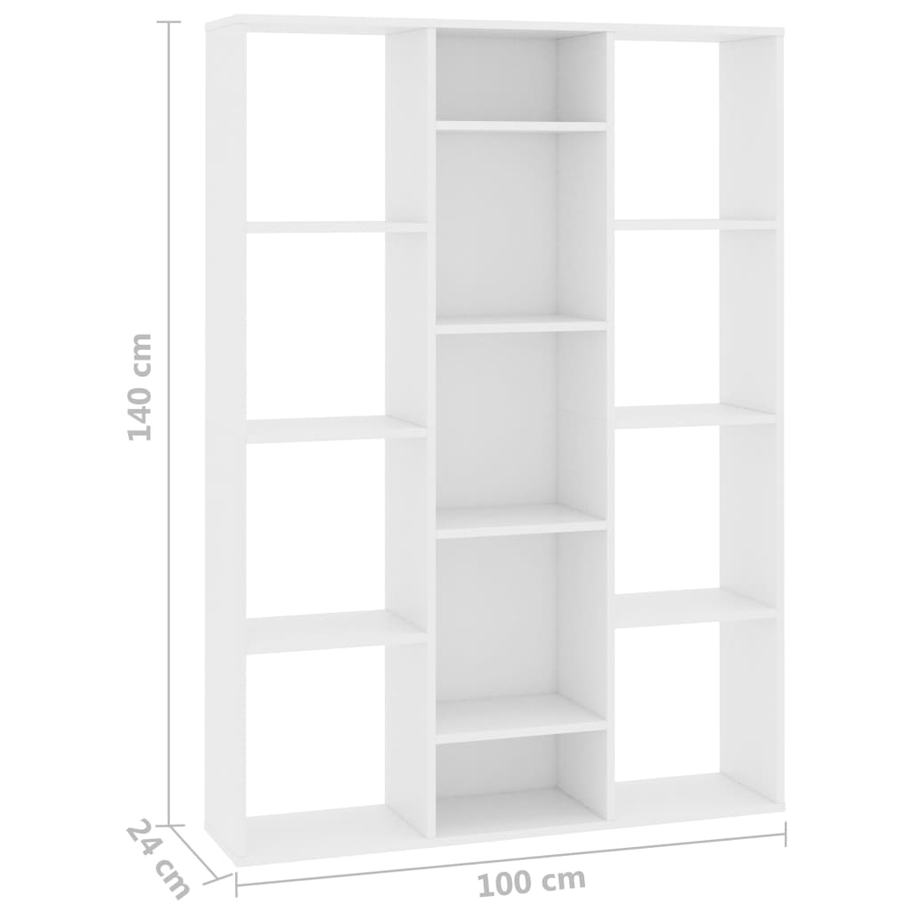 Kamerscherm/boekenkast 100x24x140 cm bewerkt hout