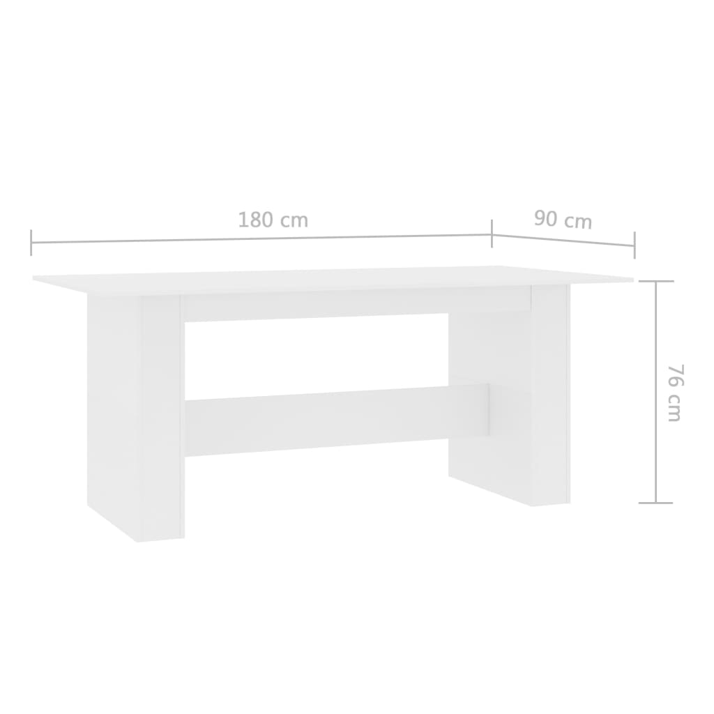 Eettafel 180x90x76 cm bewerkt hout