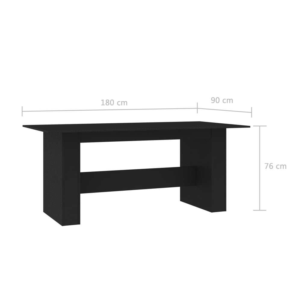 Eettafel 180x90x76 cm bewerkt hout