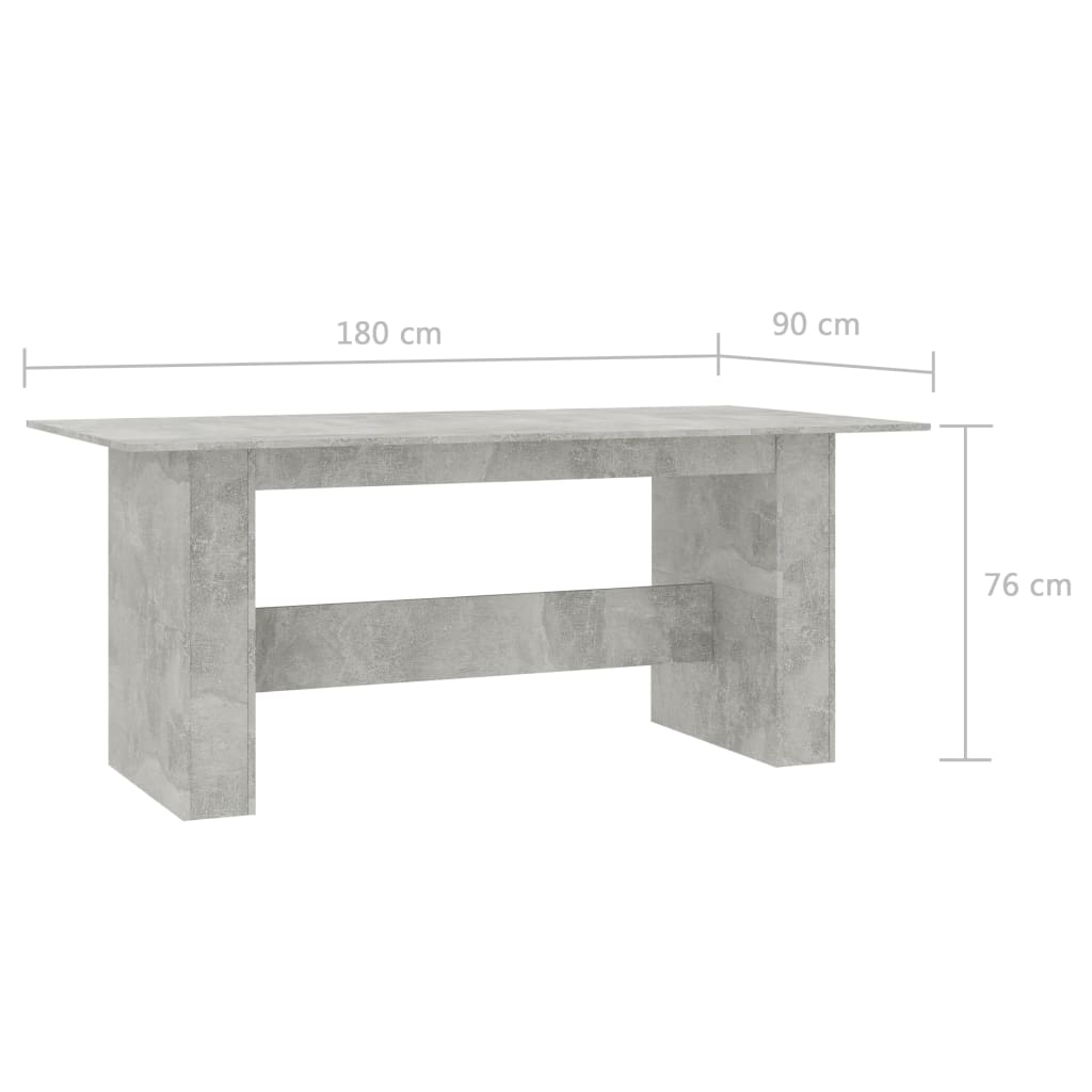 Eettafel 180x90x76 cm bewerkt hout